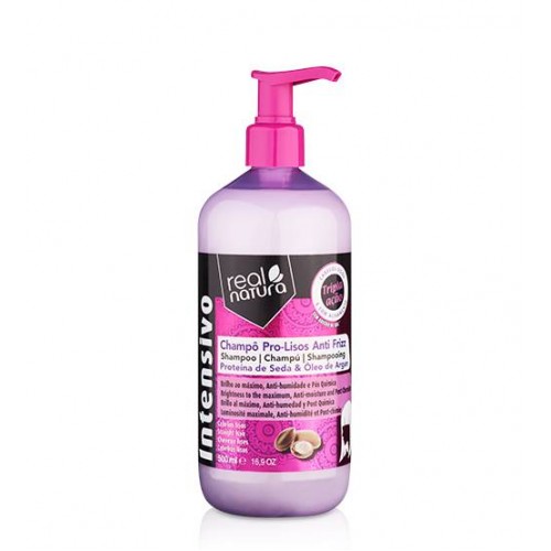 Real Natura Shampoo Sem Sal Pro-Lisos Anti Frizz Argan 500ml