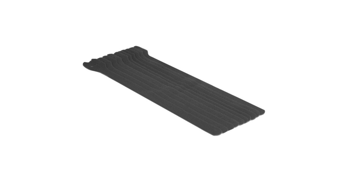 DeLOCKHook-and-loop fasteners, 10 stuks kabelbinder  (Zwart, L 300 mm x B 12 mm)