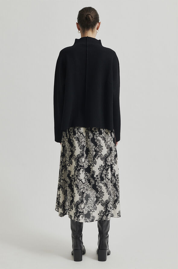 Second Female Stinna Knit T-Neck Black