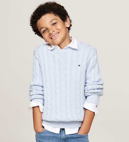Tommy Hilfiger Bluse - Strik - Essential CaBlå - Breezy Blue