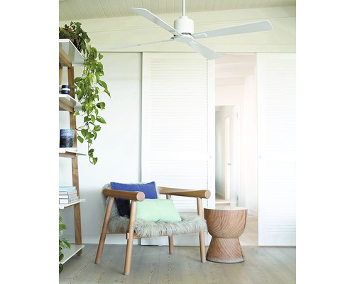 Plafondventilator wit Airfusion Climate WH Ø 132 cm met afstandsbediening zomer + winterfunctie