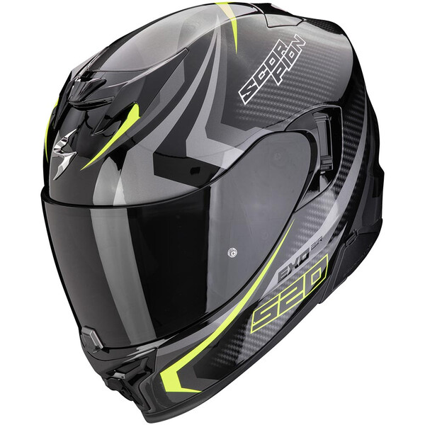 Scorpion - Casque Exo-520 Evo Air Terra Noir / Argent / Jaune fluo