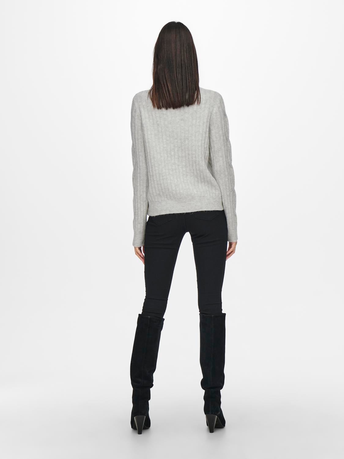 JDYANDREA Strickpullover Super Light Grey Melange