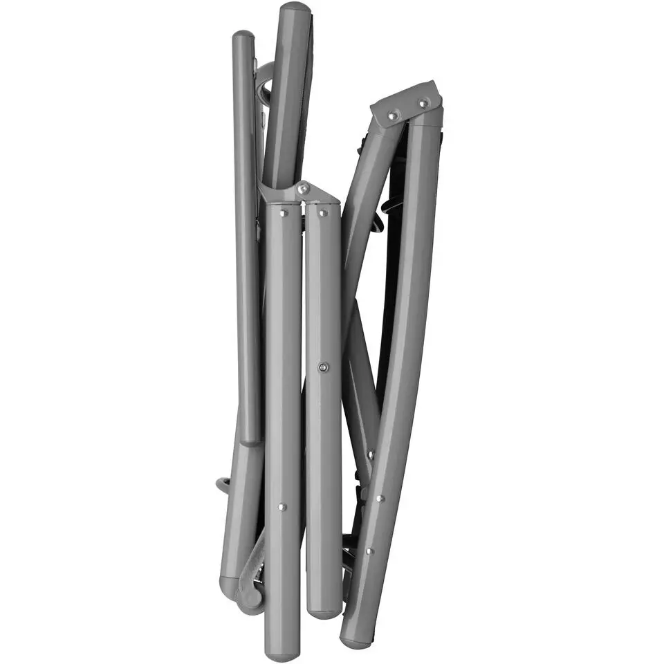 tectake Ligbed Marisol aluminium, 7 standen, Donkergrijs