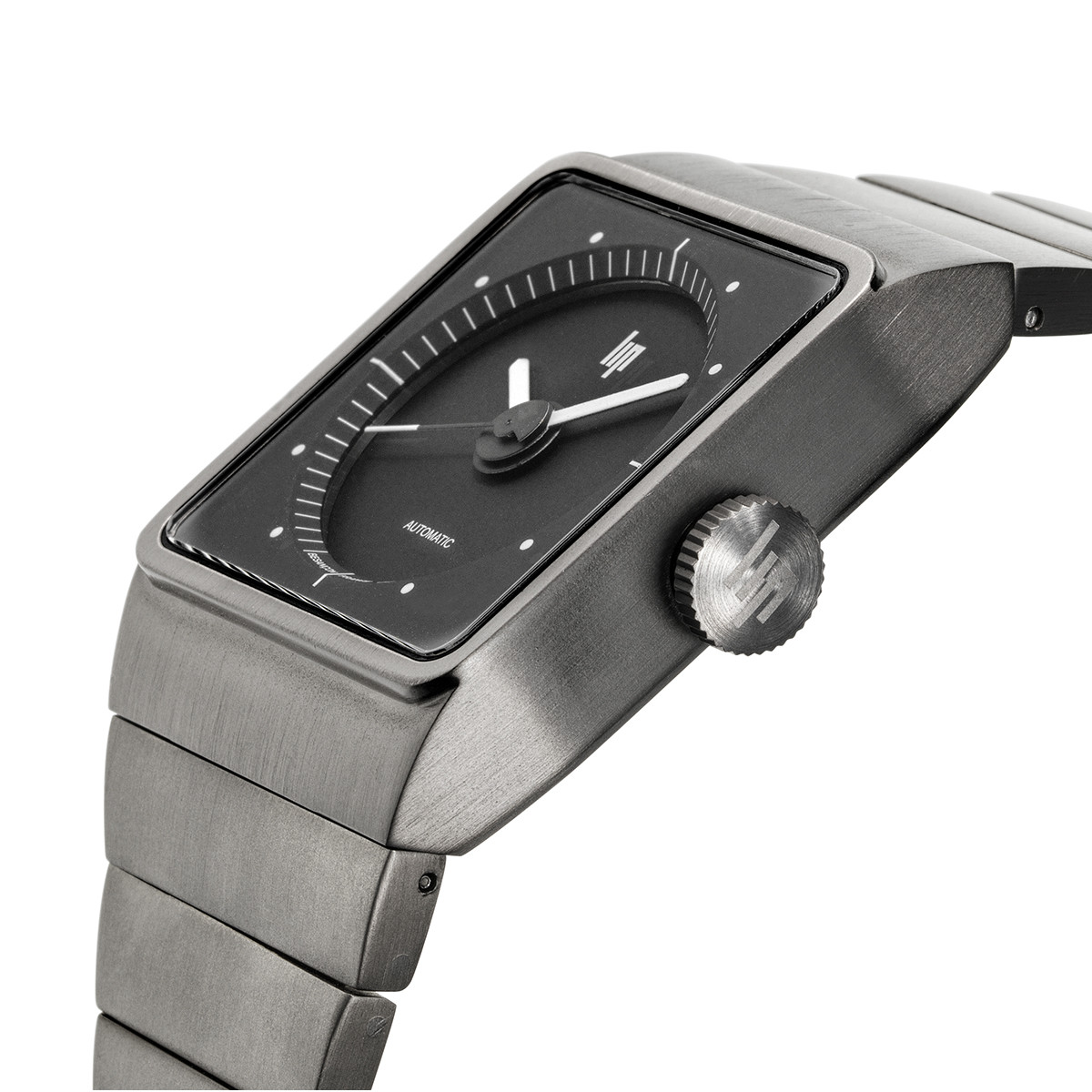 Montre LIP Big Titane homme automatique acier bracelet titane gris