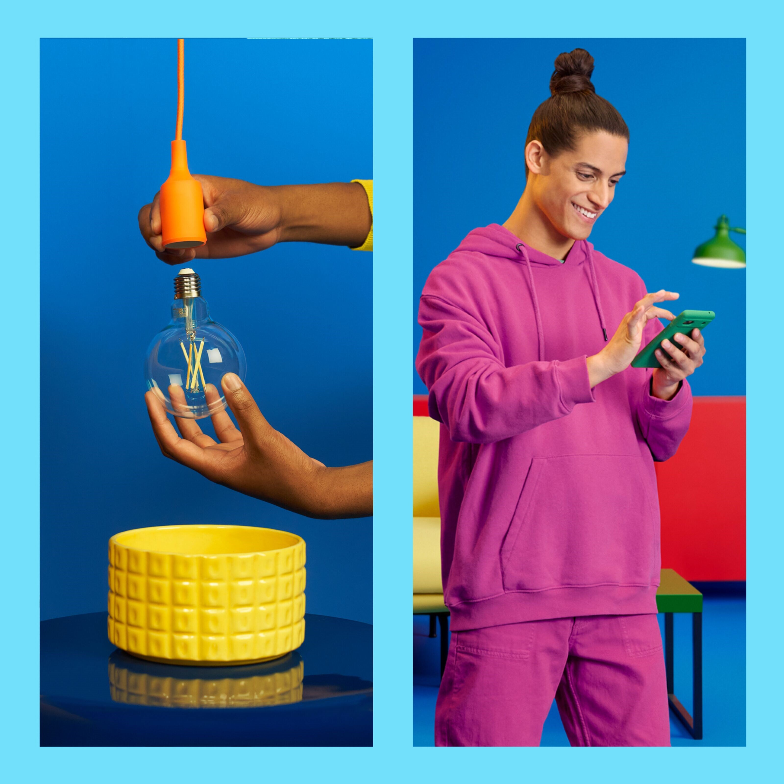 WiZ Clear Filament G95 Smart LED-pære E27 806 lm