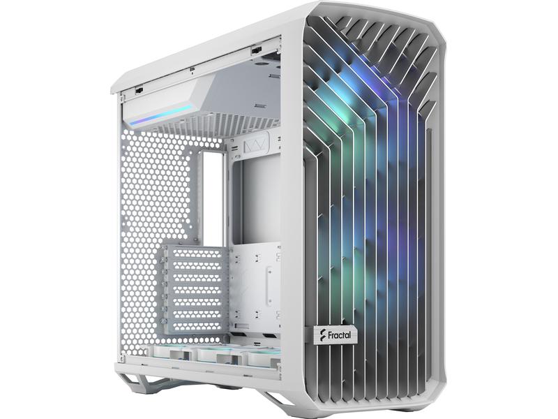Fractal Design PC-Gehäuse Torrent RGB TG Weiss Eleganter, kompakter Big-Tower mit Sichtfenster und RGB-Beleuchtung