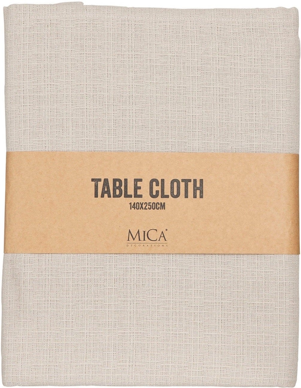 Mica Decorations tafelkleed Villia beige 250 x 140 cm