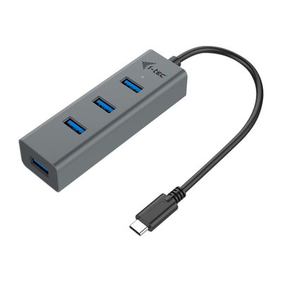 i-Tec USB-C 3.1 Metal HUB - Hub - 4 x SuperSpeed USB 3.0 - de bureau