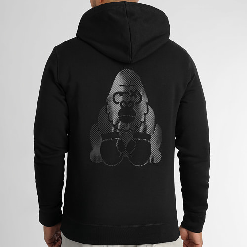 Sweat Capuche Carbone Gorille Noir