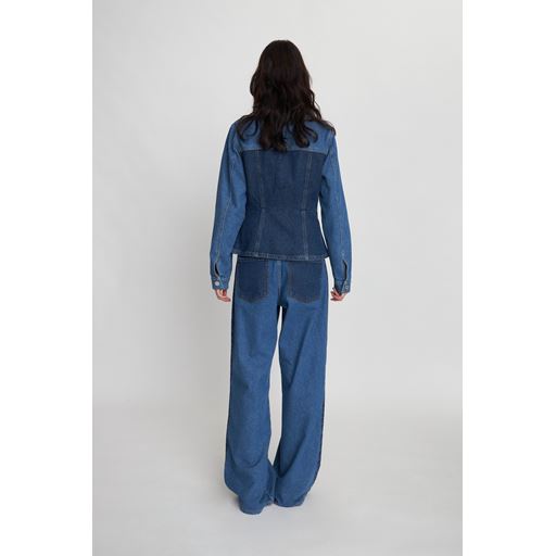 Stella Nova Two-toned Denim Skjorte, Blue Mix, 42