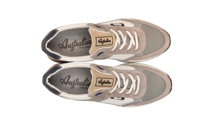 Australian Footwear Clint leather white-grey-beige
