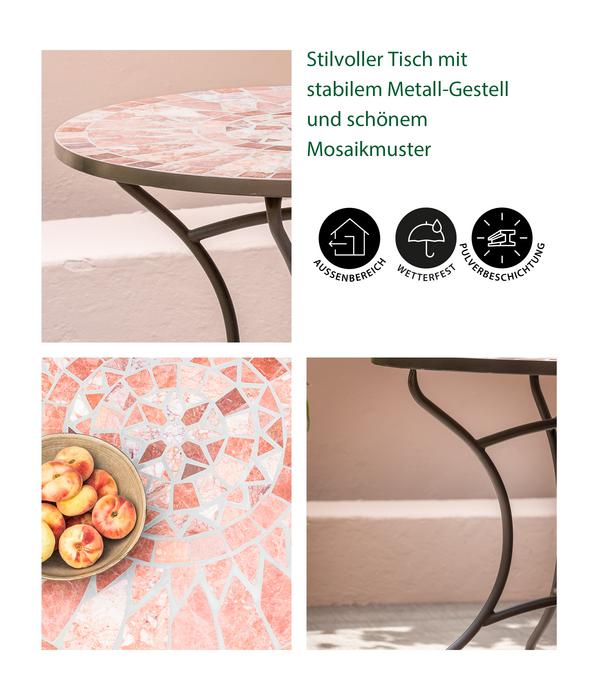 Dehner Mosaiktisch Chiara, terra-rosé