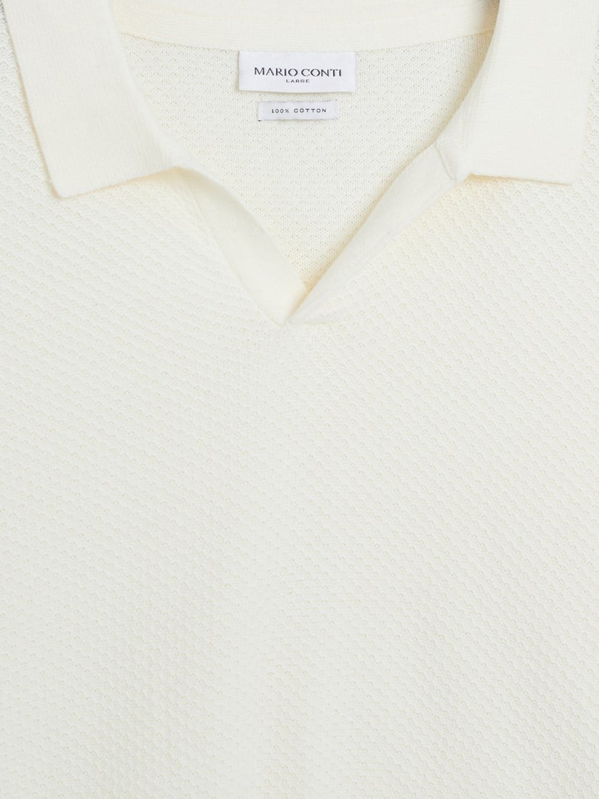 Franco strikket polo Coconut Milk