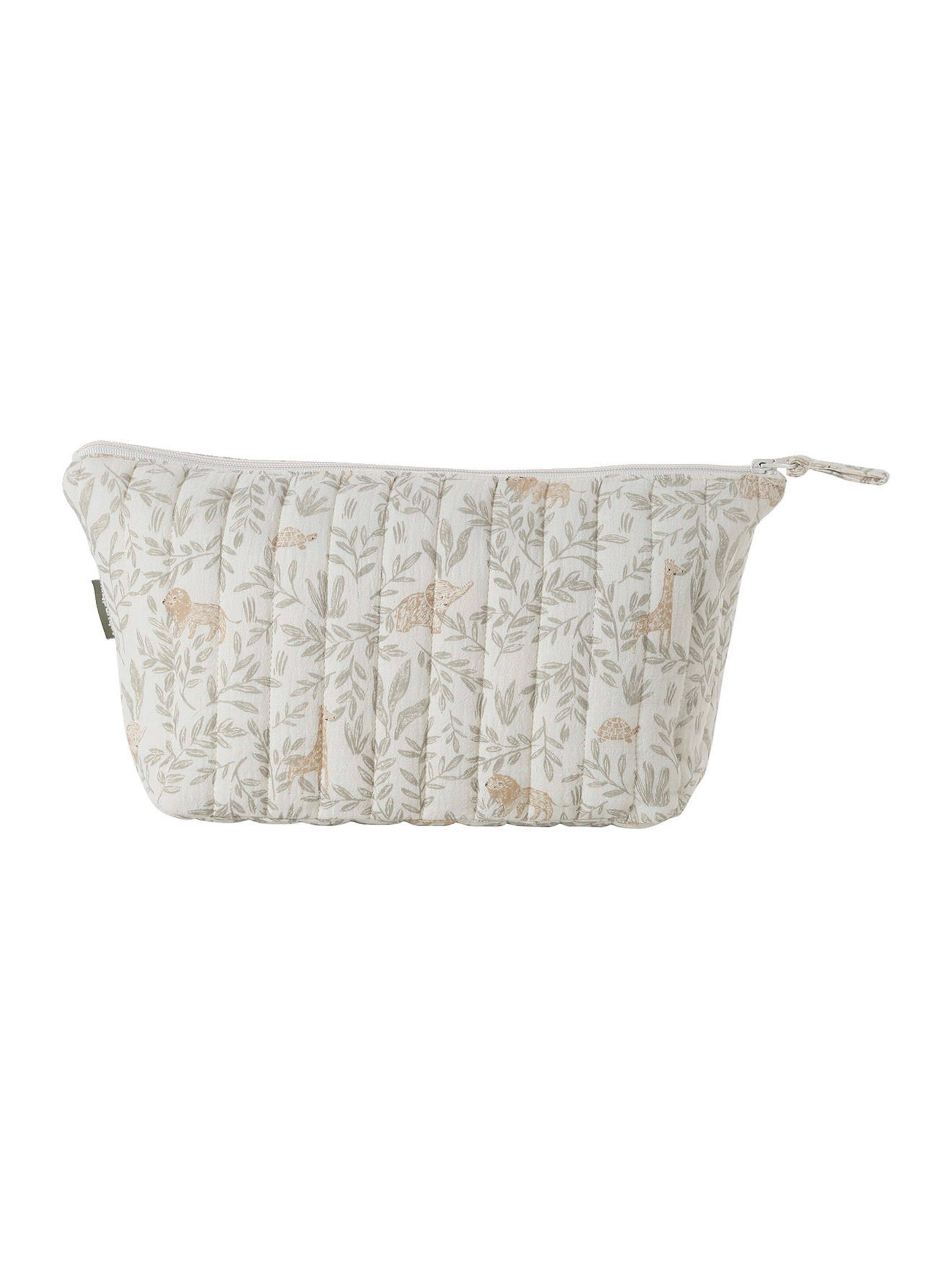 Vertbaudet Kinder Waschbeutel aus Musselin beige bedruckt