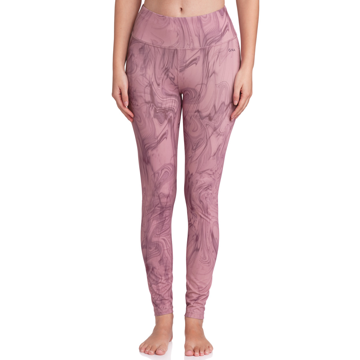 Gina Sports Damen Yoga-Leggings mit Allover-Muster rosa