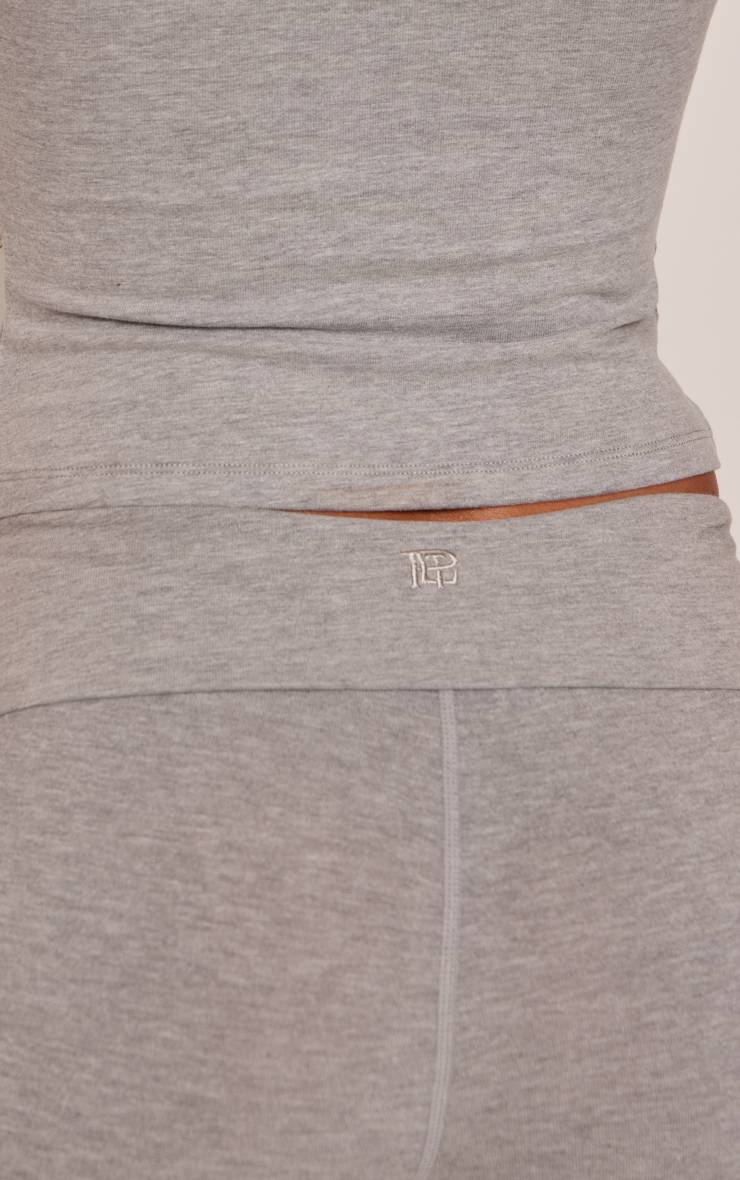 Gris Chiné Pantalon De Yoga En Coton Doux Chiné