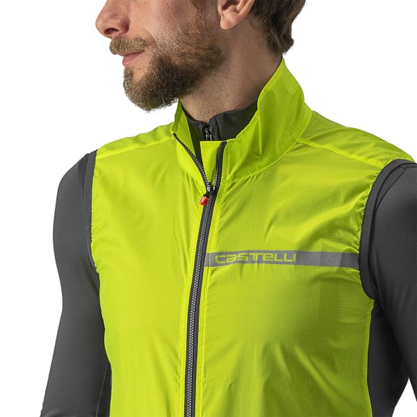 Veste vélo CASTELLI SQUADRA STRETCH VEST ELECTRIC LIME/DARK GRAY