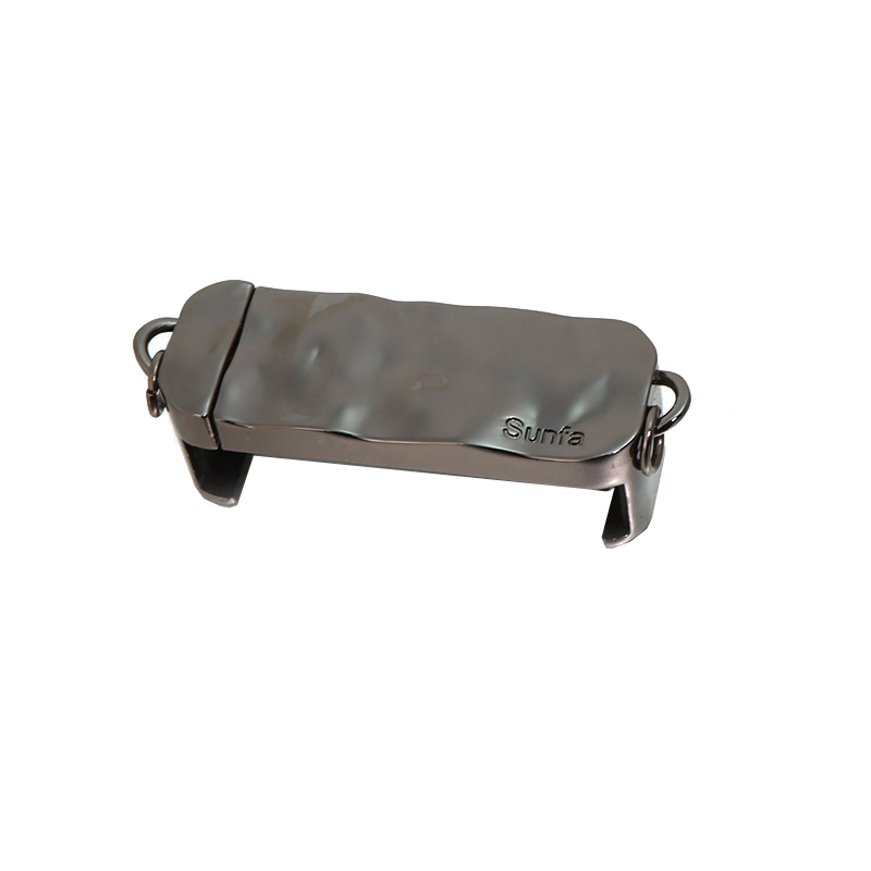 (74x24mm) Universal Handy Metall Halterung mit Ösen - Schwarz