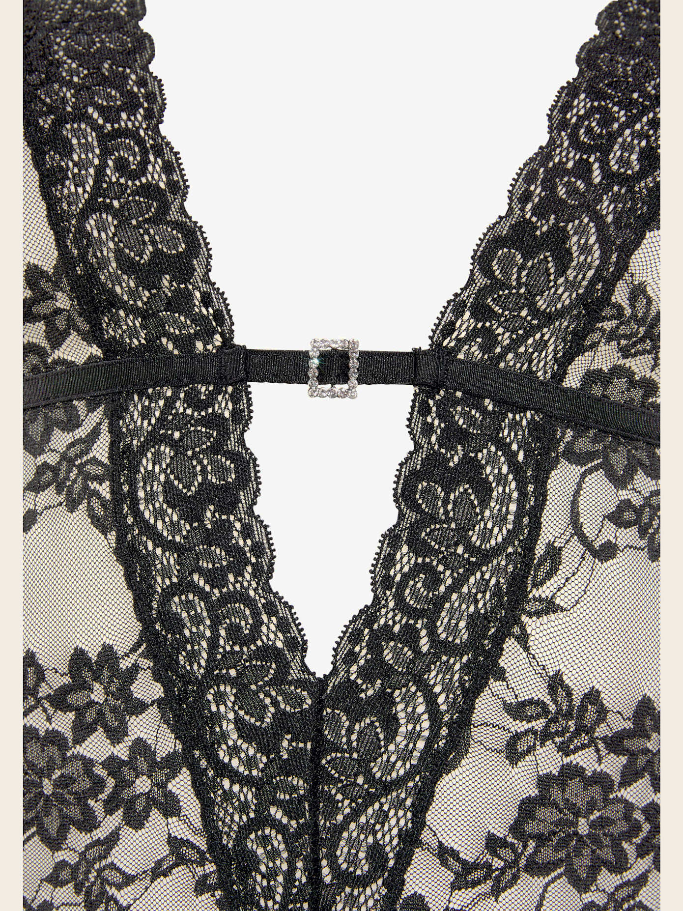 Body combiné érotique en dentelle élastique transparente