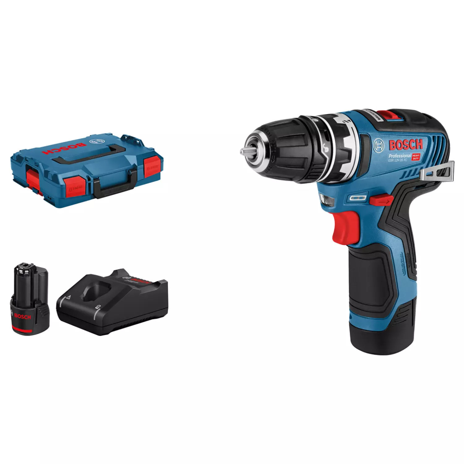 Bosch GSR 12V-35 FC 12V Li-ion Accu schroefboormachine set (2x3.0Ah) in L-Boxx