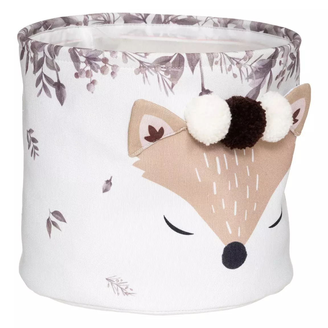 Lot de 2 paniers de rangement enfant Renard Marron