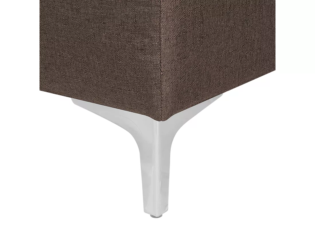 Canapé Angle à droite Convertible Tissu Marron Foncé Moderne Classique Aberdeen