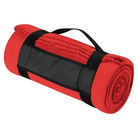 Macma Fleecedecke mit Trageband, ca.180 x 110 cm, rot