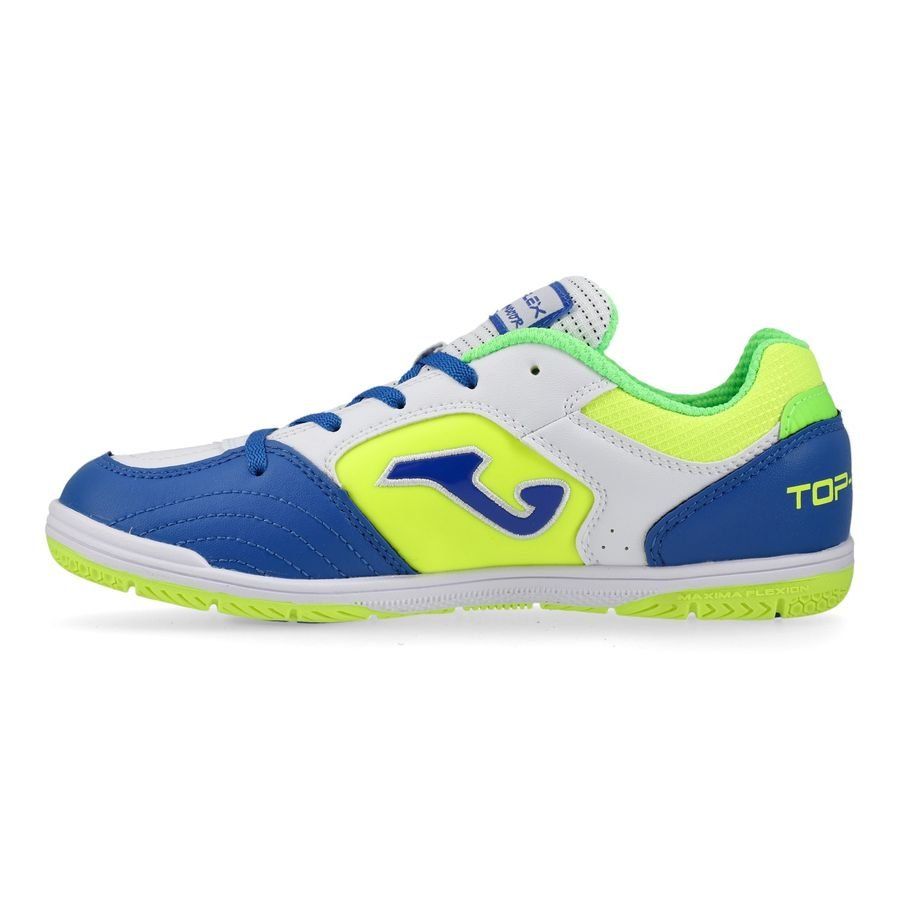 Joma Top Flex IN - Blanc/Bleu/Jaune Enfant