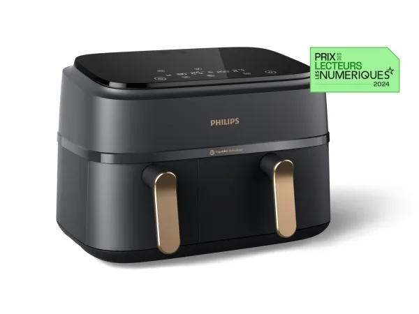 Philips Series 3000 NA352 - Varmluftsrister - 9 liter - 2.75 kW - trækulsgrå/kobber