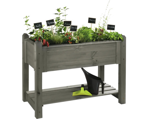Wilk Premium verhoogde tuinbak op palen, 113 x 59 x 84,5 cm, vintage grijs