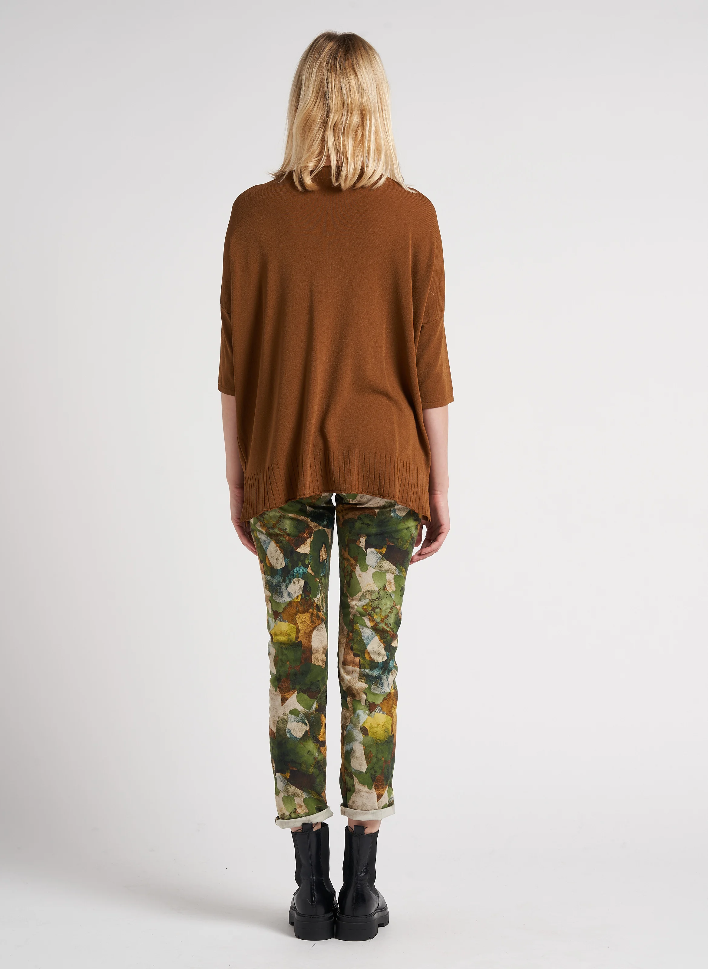 Pantalon chino en coton imprimé | Multicolore