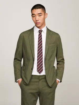 Terno slim fit de duas peças em sarja quebrada