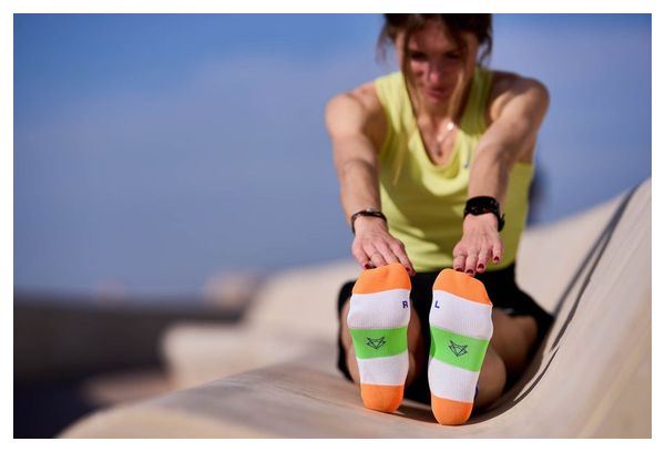 Chaussettes Running Incylence Ladders Short Orange/Vert