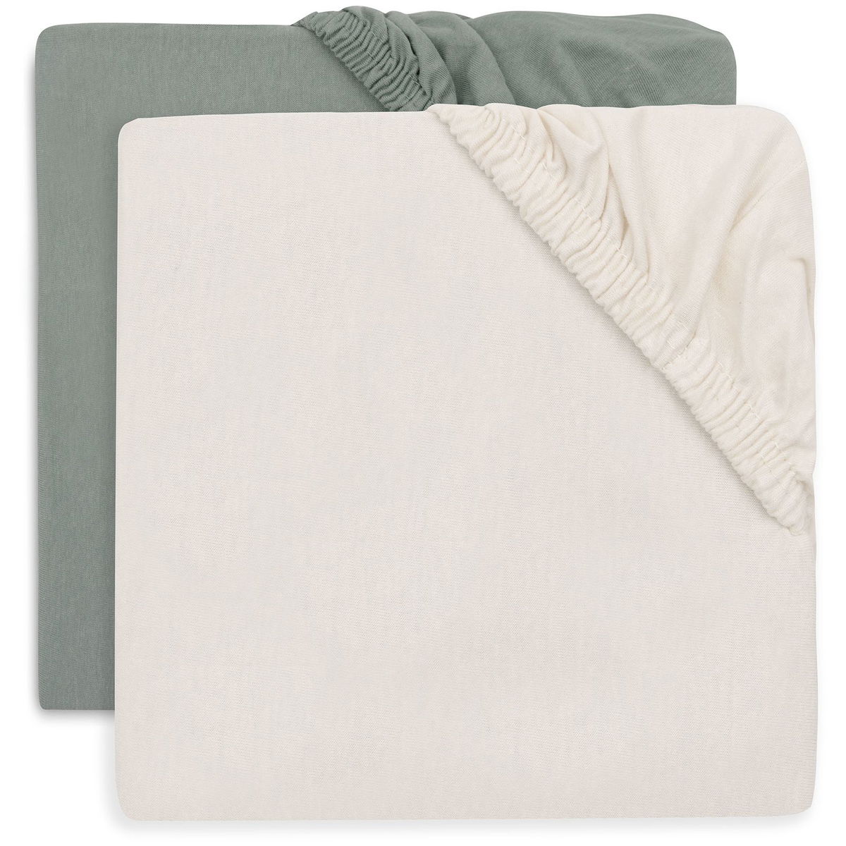 JolleinJollein   Spannbettlaken Jersey 70×140cm 2er Pack sea green/ivory