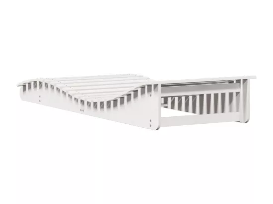 Chaise longue blanc 205x80x31,5 cm bois massif de pin