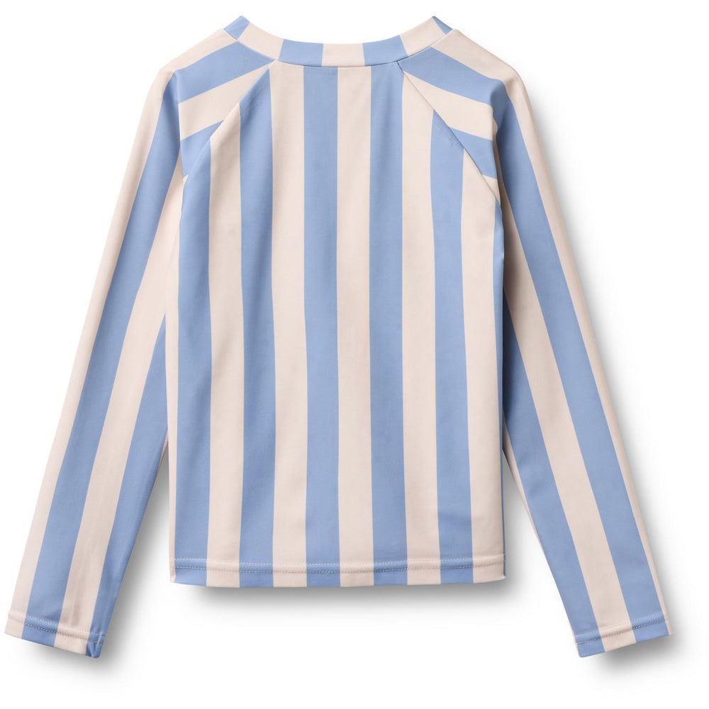 Køb Wheat Bold Blue Stripe Swim T-shirt L/S Zip Ada