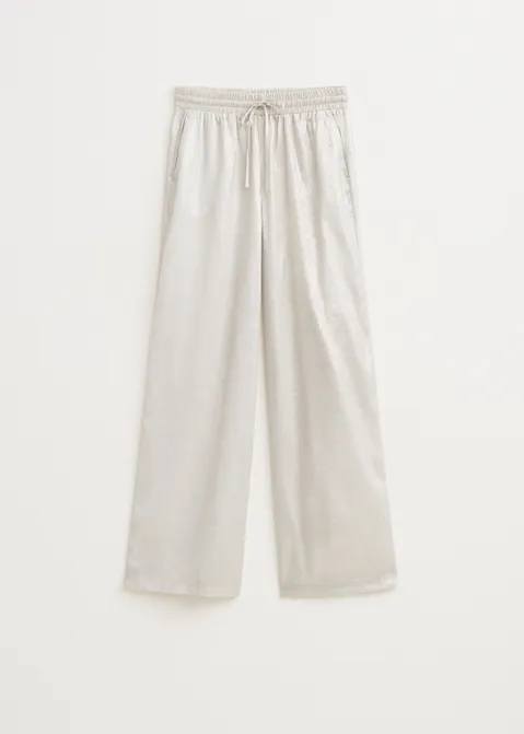 Straight broek met glans off-white (WIT.O)
