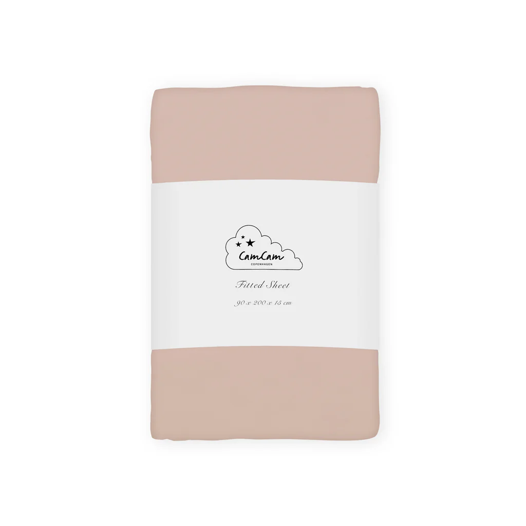 Lagen, Formsyet, 90x200x15cm - GOTS - Dusty Rose