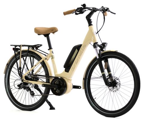 Vélo de Ville Électrique Granville E-Urban 30 Unisex Shimano Tourney/Altus 7V 500 Wh 700 mm Beige Ivory