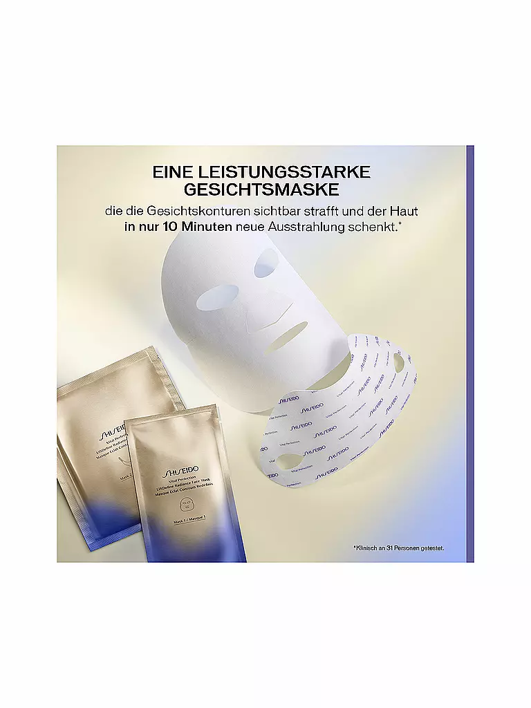 SHISEIDO Vital Perfection Liftdefine Radiance Face Mask 6 Stk keine Farbe