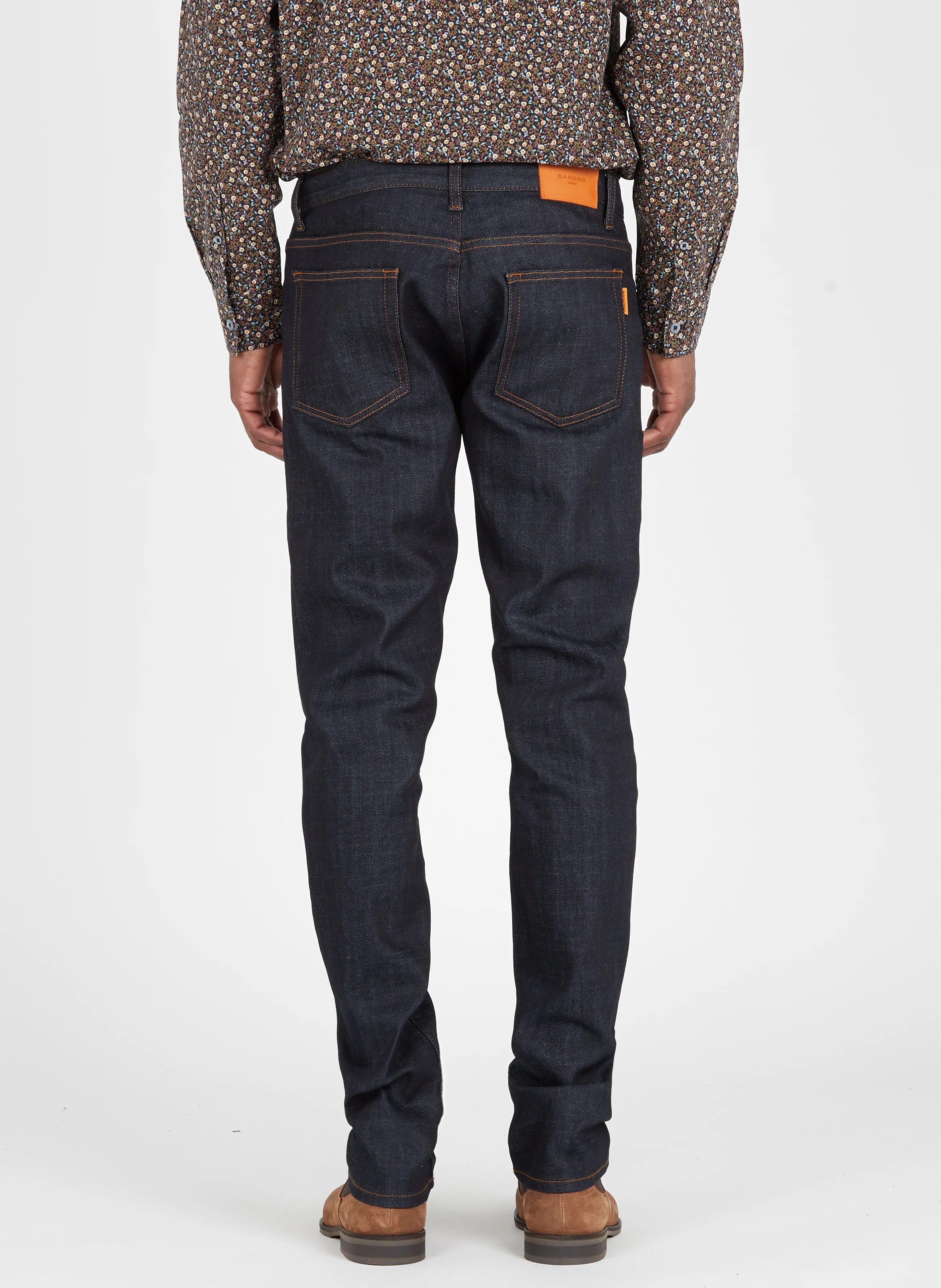 Jean droit en coton | Bleu