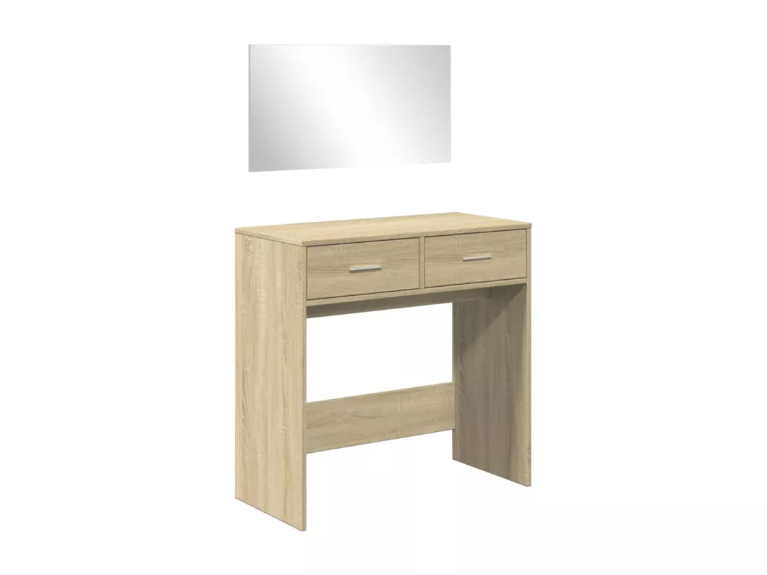 Coiffeuse avec miroir chêne sonoma 80x39x80 cm
