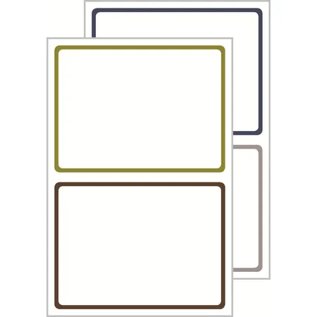 Avery Zweckform 62009 Haushaltsetiketten, weiß, 97 x 73 mm, 5 Bogen/10 Etiketten, 4 Farben pro Packung