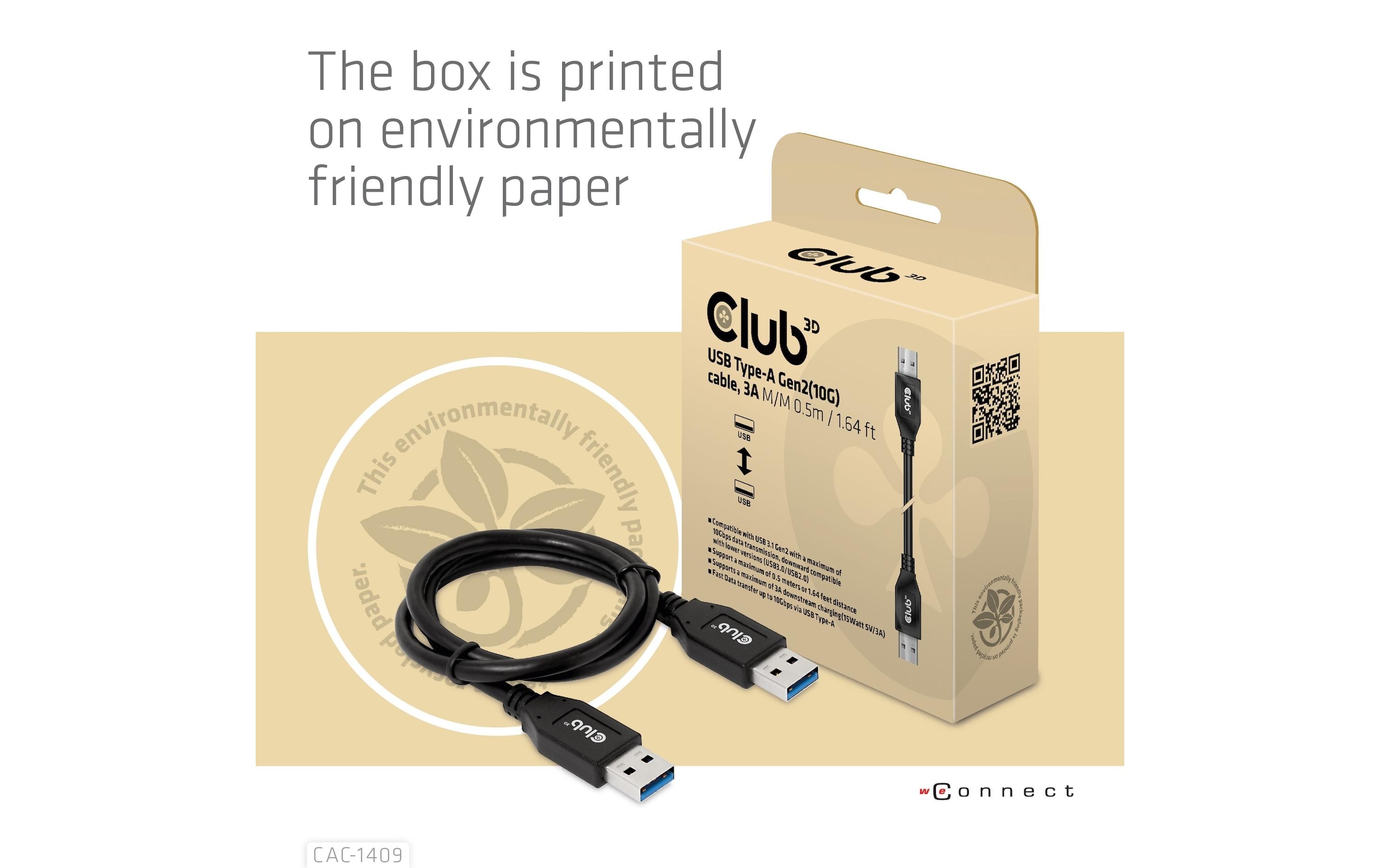 USB-Kabel CAC-1409 USB A - USB A 0.5 mUSB Typ-A Kabel mit einer Länge von 0.5m