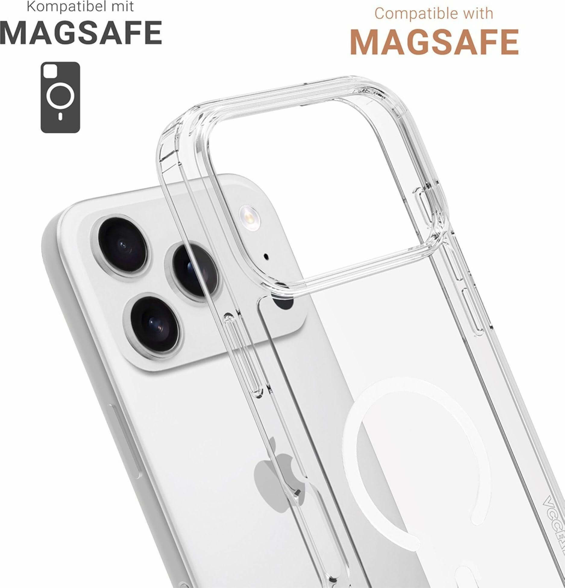 iPhone 17 Pro Max MagSafe Hybrid Hülle TPU Bumper   Acryl Rückseite Pankow (11158) - Transparent