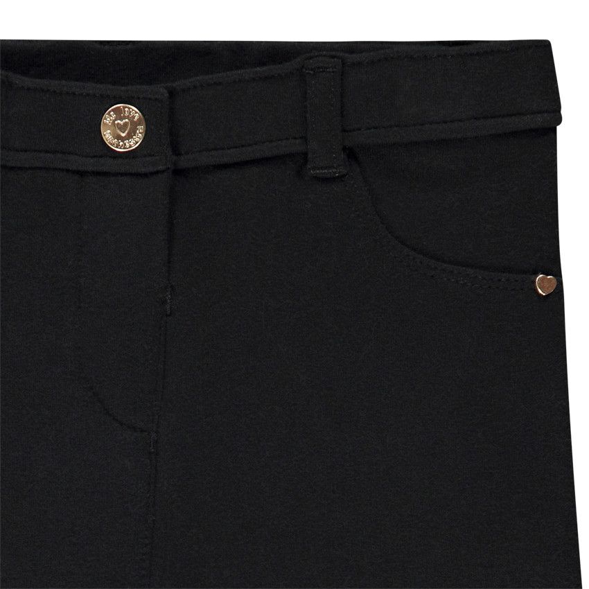 Jegging en molleton uni pour bébé fille - Noir