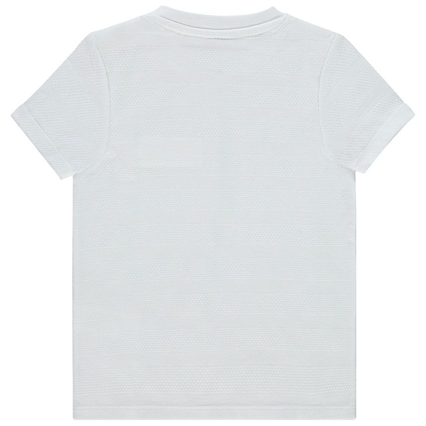 T-shirt manches courtes uni effet texturé pour bébé garçon - Blanc