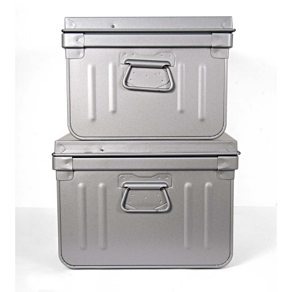 Lot de 2 coffres en métal habitat