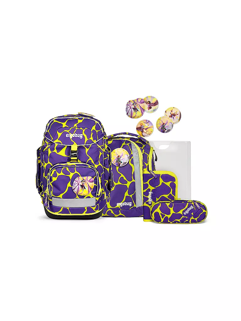 ERGOBAG Schultaschen Set 6tlg PACK Lumi - SuBärkraft  lila